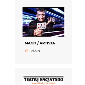 Spettacolo di Alain al "Teatro Encantado" di Madrid